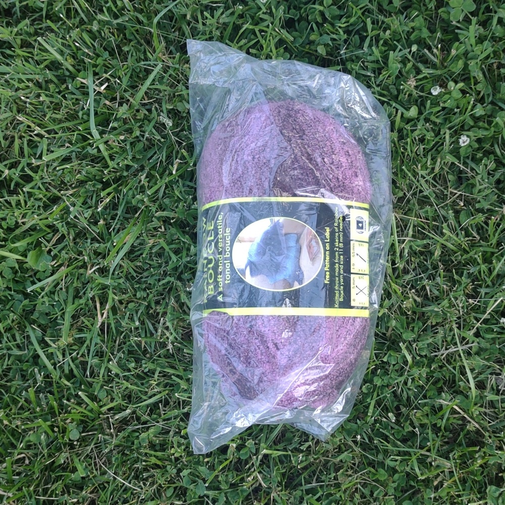 New Sensations Acrylic Nylon Purple Yarn Skein Crocheting Knitting